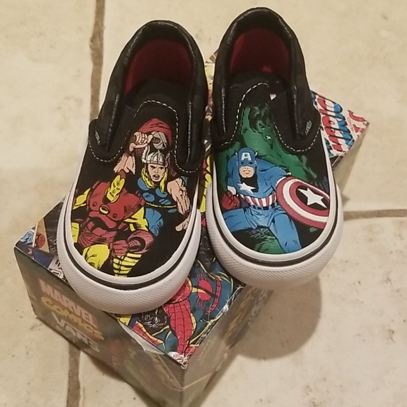 vans slip on avengers